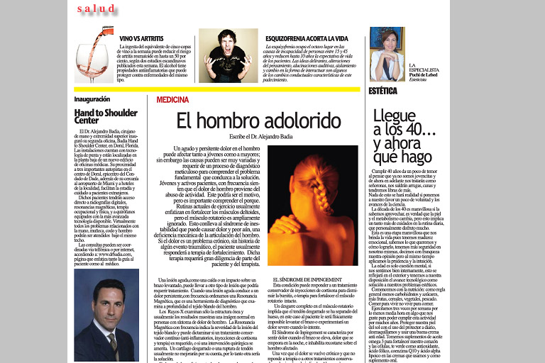 Inaguración – Hand to Shoulder Center