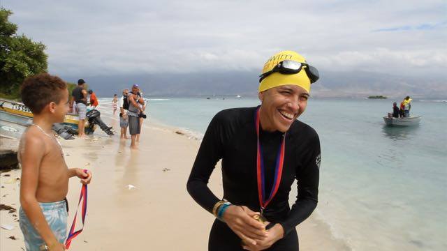 chenet-arm-recovery swim for haiti