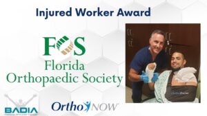 Dr. Badia and Officer Ramirez Injured worker award