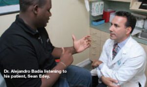 Badia and Barbados golf patient with wrist injury