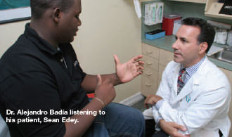 Badia and Barbados golf patient with wrist injury