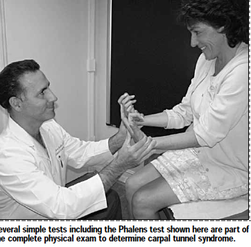 Dr Badia and a carpal tunnel patient