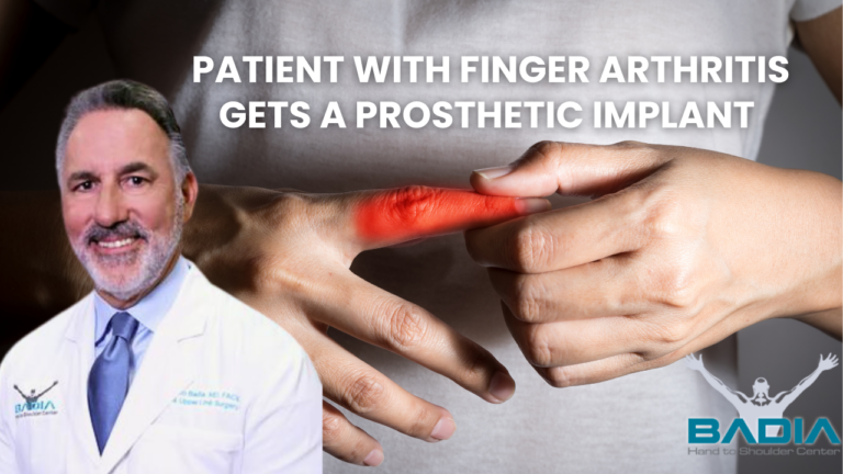 prosthetic implant for finger arthritis