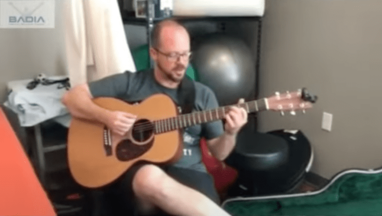 Prior to this procedure our patient couldn’t play his guitar due to pain, Check him out now