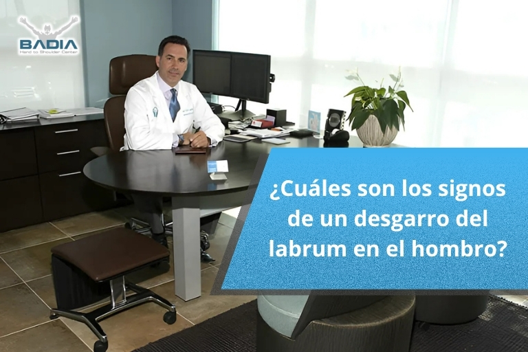¿Cuáles son los signos de un desgarro del labrum en el hombro?