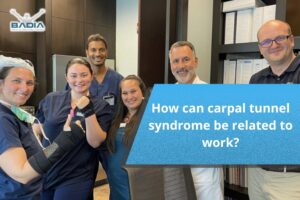 How can carpal tunnel syndrome be related to work?