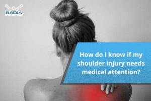 How do I know if my shoulder injury needs medical attention?