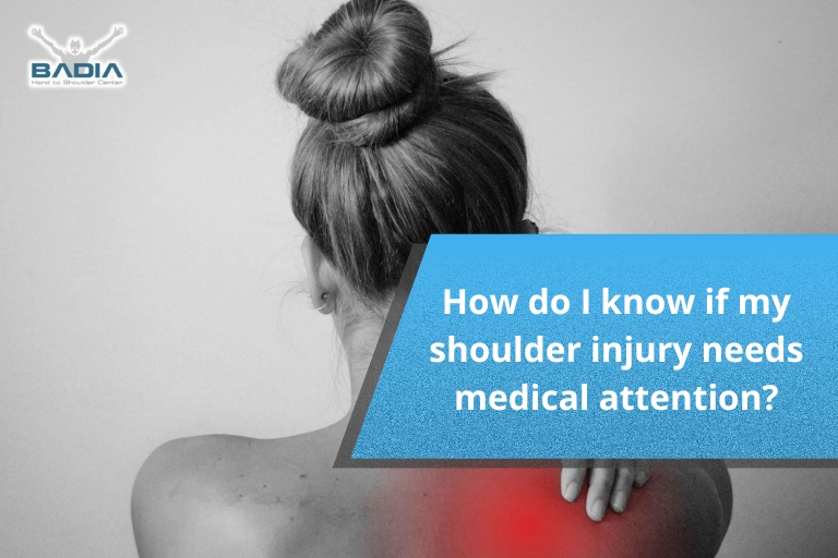 How do I know if my shoulder injury needs medical attention?