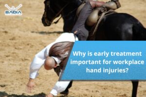 Why is early treatment important for workplace hand injuries?