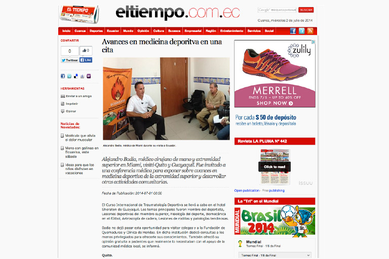 Avances en medicina deportiva en una cita