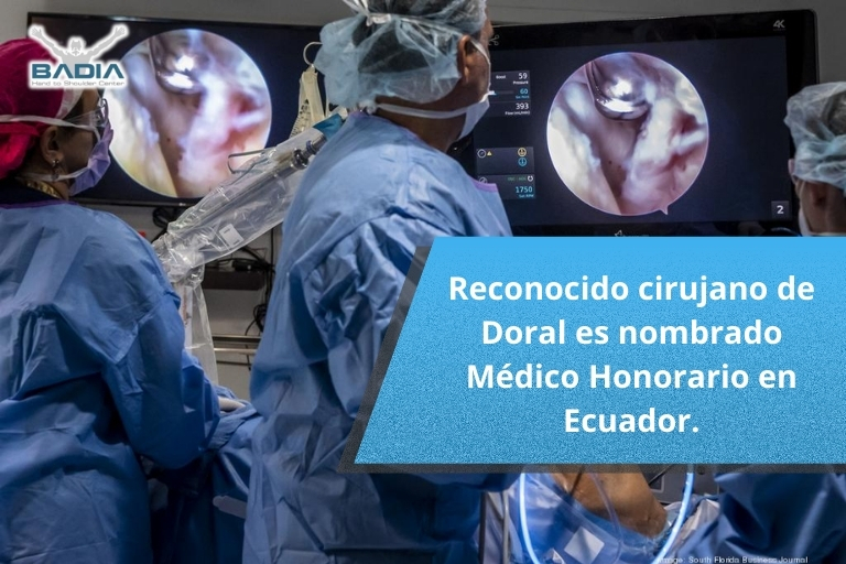 Reconocido cirujano de Doral es nombrado Médico Honorario en Ecuador.