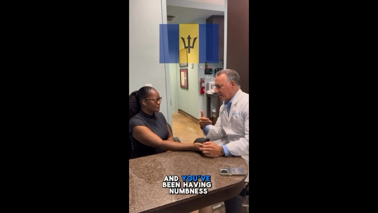 Testimonio de una paciente de Barbados: Liberación endoscópica para el síndrome del túnel carpiano y cubital
