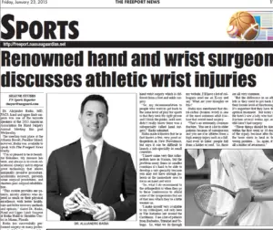 Renowned Hand And Wrist Surgeon Discusses Athletic Wrist Injuries