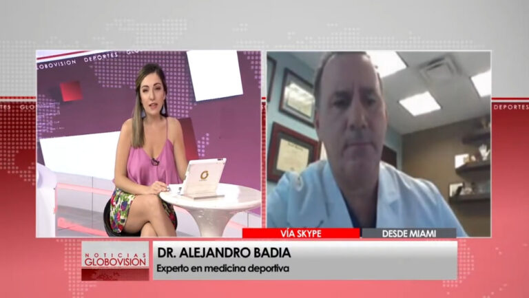 Interview with Dr. Badia on Globovision Deportes-Venezuela About Sports Injuries and the World Cup
