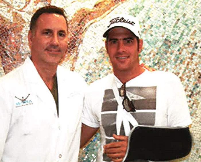Dr. Alejandro Badia with Peruvian Professional Golfer Sebastián Salem