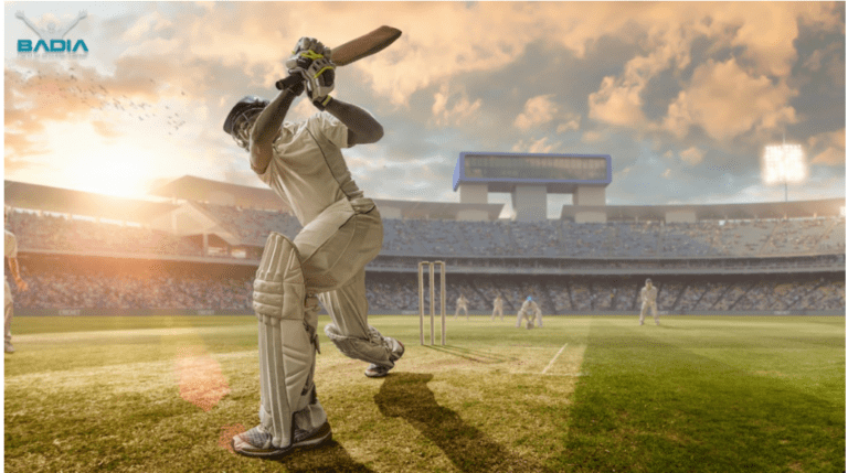 Cricket Player taking a swing - foto de e-blast para blog