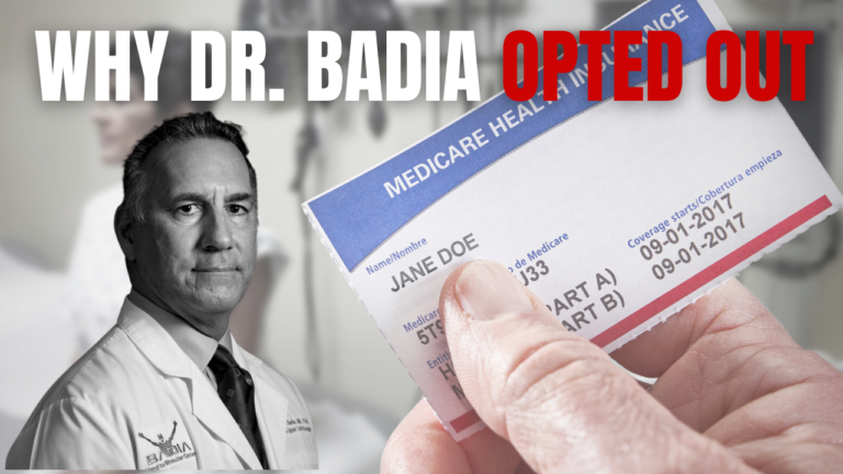 Dr. Badia no longer accepts medicare insurance