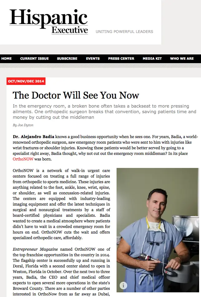 The doctor will see you now article