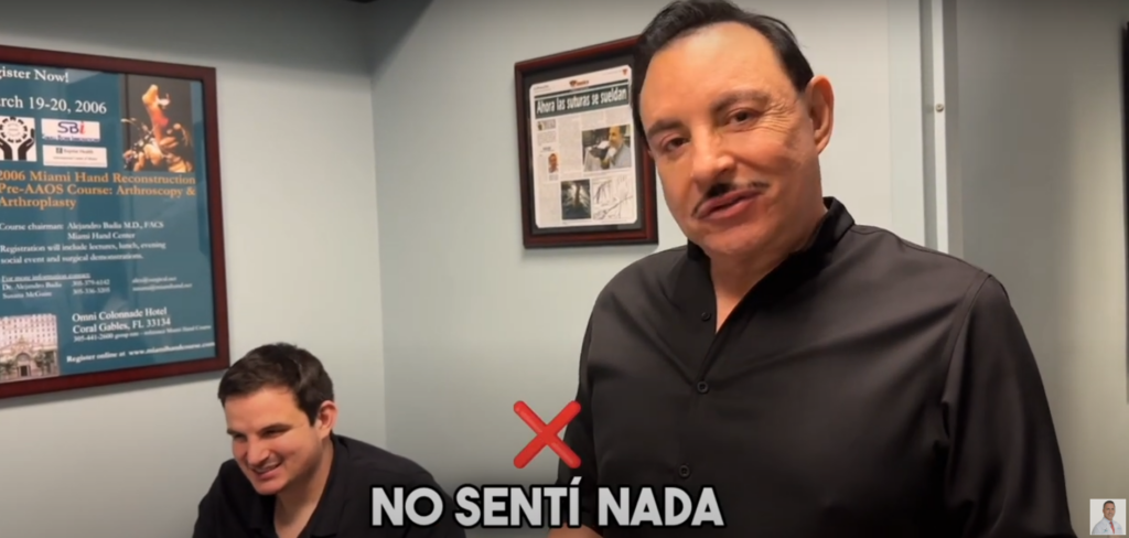 Bolivian patient recovers from surgery without pain