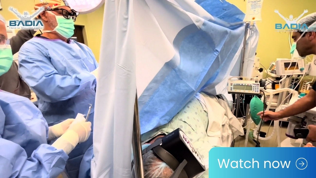 Dr. Badia performs an open bursectomy with local anesthesia and virtual reality! (No sedation)