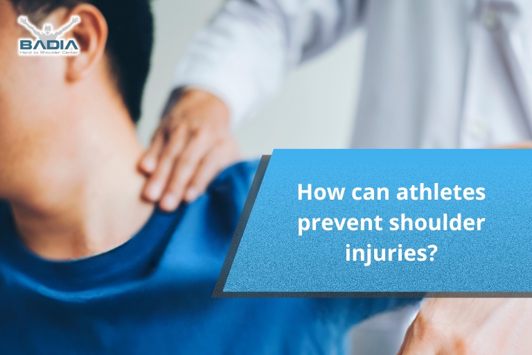 How can athletes prevent shoulder injuries?