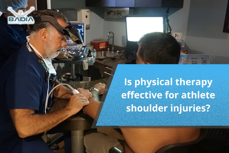 Is physical therapy effective for athlete shoulder injuries?