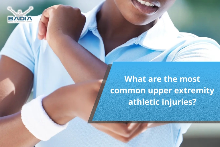 What are the most common upper extremity athletic injuries?