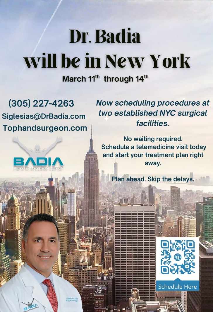 Dr. Badia will be in New York